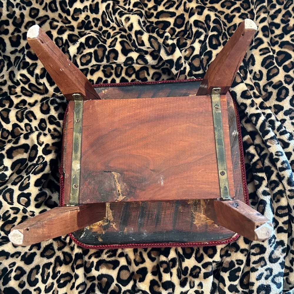 Antique Primitive HEAVY Sturdy Footstool 12x11x9 - Picture 9 of 15